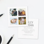Instagram Photo Gridフォトグラファーモダン・シック スクエア名刺