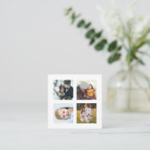 Instagram Photo Gridフォトグラファーモダン・シック スクエア名刺 (スタンド正面)