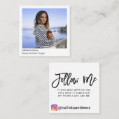 Instagram Photo Social Media私のバ後を追ロガー スクエア名刺 (正面/裏面)