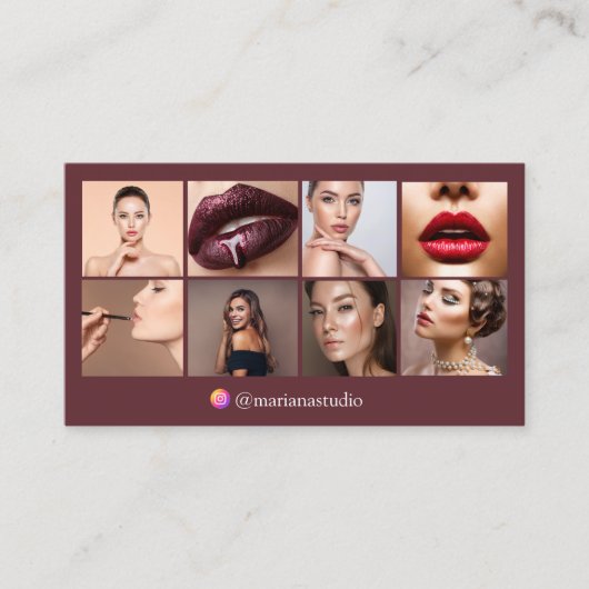 instagram photographer 8写真qr code brown 名刺 (正面)