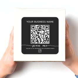 Instagram QRコードおよびカスタム文字 スクエアシール