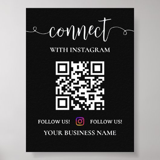 Instagram QRコードサイン | Instagramに参加しよう ポスター (正面)