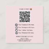 *~* INSTAGRAM - qrコードソーシャルメディアアイコン四角形  スクエア名刺 (裏面)