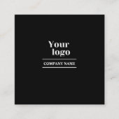 Instagram Qrコードソーシャルメディモダンアはっきりしたブラック スクエア名刺 (正面)