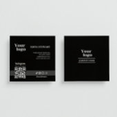 Instagram Qrコードソーシャルメディモダンアはっきりしたブラック スクエア名刺