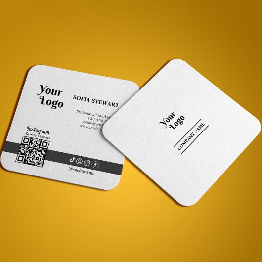 Instagram Qrコードソーシャルモダンメはっきりしたディア後を追ー スクエア名刺