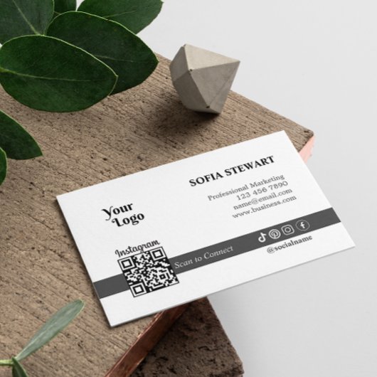 Instagram Qrコードソーシャルモダンメはっきりしたディア後を追ー 名刺