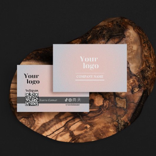 Instagram Qrコードパステルモダンホログラフィはっきりしたック 名刺