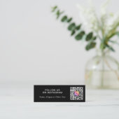 Instagram QRコードブラックプロモーション スキニー名刺 (スタンド正面)