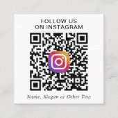 Instagram QRコードプロモーション スクエア名刺 (正面)