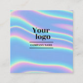 Instagram Qrコードホログラフィックソーシャルメディア後を追 スクエア名刺 (正面)