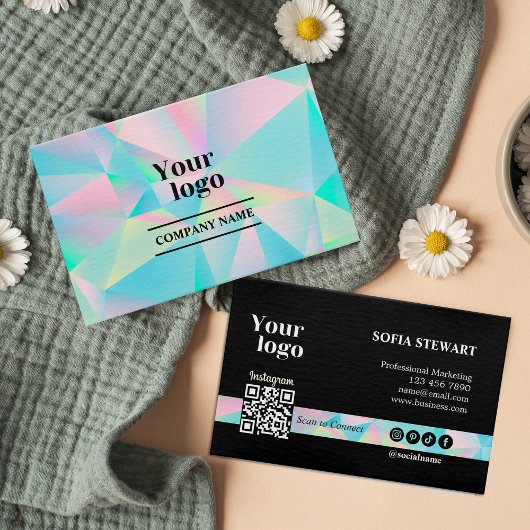 Instagram Qrコードホログラフィックソーシャルメディア後を追 名刺