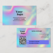 Instagram Qrコードホログラフィックソーシャルメディア後を追 名刺 (正面/裏面)