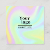 Instagram Qrコードホログラフィモダンッはっきりしたク後を追ラ スクエア名刺 (正面)