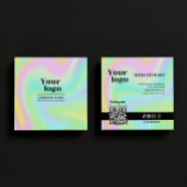 Instagram Qrコードホログラフィモダンッはっきりしたク後を追ラ スクエア名刺