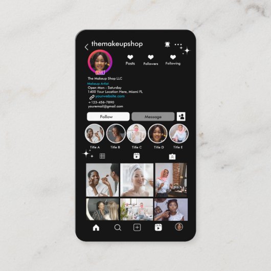 Instagram QRコード名刺 名刺 (正面)