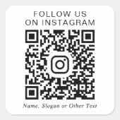 Instagram QRコード スクエアシール (正面)
