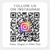 Instagram QRコード スクエアシール (正面)