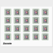 Instagram QRコード ステッカー Sage Green プロモーション (シート)