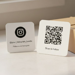 Instagram QRコード ソーシャルメディアフォローカード スクエア名刺