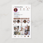 Instagram QRコード ソーシャルメディア テラコッタ 名刺 (正面)