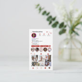 Instagram QRコード バーントオレンジ ソーシャルメディア 名刺 (スタンド正面)