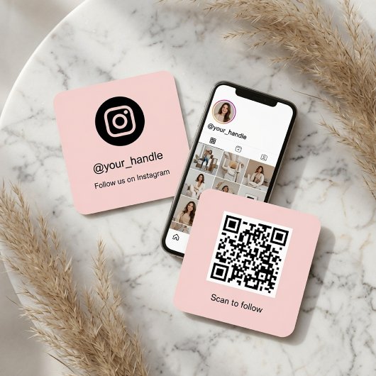 Instagram QRコード ビジネスカード | カスタマイズ可能