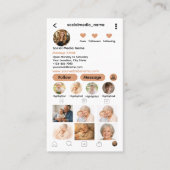 Instagram QRコード ビジネス | フォローミー 写真グリッド 名刺 (正面)