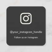 Instagram QRコード フォロー | カスタムソーシャルメディア スクエア名刺 (正面)