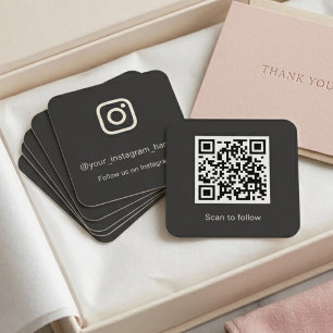 Instagram QRコード フォロー カスタムソーシャルメディア スクエア名刺