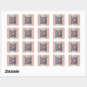 Instagram QRコード ローズゴールド スクエアシール (シート)