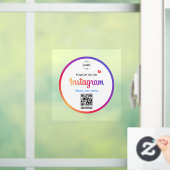 Instagram QRコードus後を追ビジネスロゴシンプル ウィンドウサイン (ホーム)