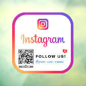 Instagram QRコードus後を追ビジネスロゴシンプル ウィンドウサイン (シート3)
