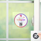 Instagram QRコードus後を追ビジネスロゴシンプル ウィンドウサイン (ホーム)