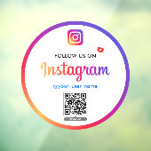 Instagram QRコードus後を追ビジネスロゴシンプル ウィンドウサイン (シート3)