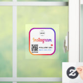 Instagram QRコードus後を追ビジネスロゴシンプル ウィンドウサイン (ホーム)