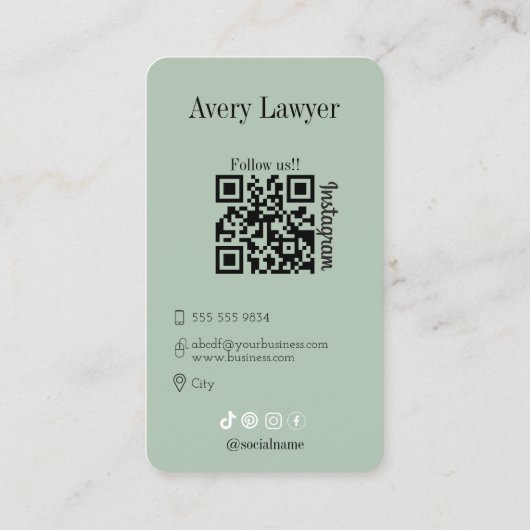 Instagram Qrコーモダンド 名刺 (裏面)