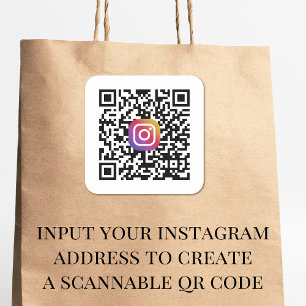 Instagram QRモダンコードの作成 スクエアシール