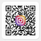 Instagram QRモダンコードの作成 スクエアシール (正面)