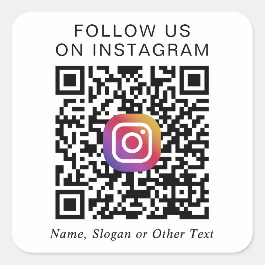 Instagram QR Code スクエアシール (正面)