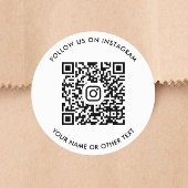 Instagram QR Code ラウンドシール