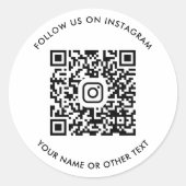 Instagram QR Code ラウンドシール (正面)