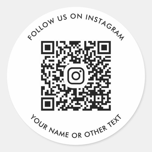 Instagram QR Code ラウンドシール (正面)