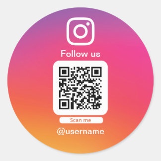 Instagram QR code sticker ラウンドシール
