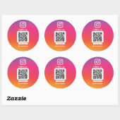 Instagram QR code sticker ラウンドシール (シート)