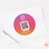Instagram QR code sticker ラウンドシール (封筒)