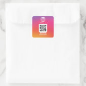 Instagram QR code sticker square スクエアシール (バッグ)