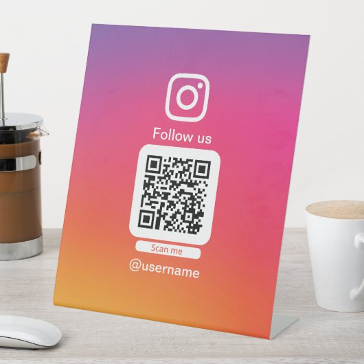 Instagram QR display 台座サイン (インサイチュ)