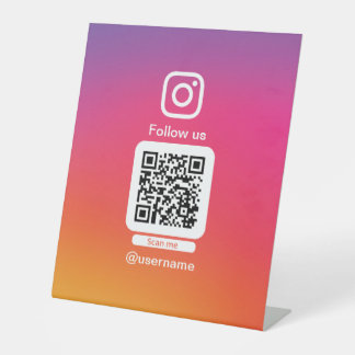 Instagram QR display 台座サイン