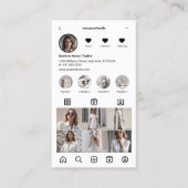Instagram Scan To Connect QRコード白黒 名刺 (正面)